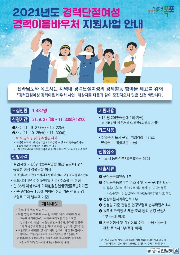 3.목포시, 경력단절여성 취업 도울 경력이음바우처 카드 지원.jpg